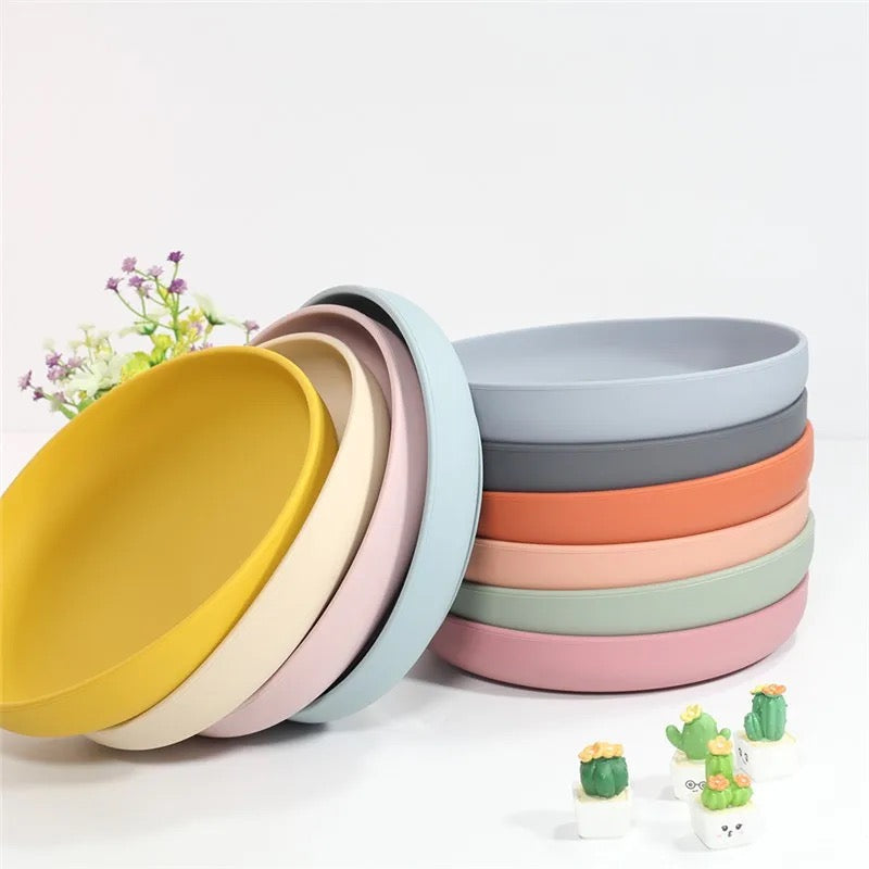 Silicone Baby Toddler Feeding Plate Standard - Raw Sienna