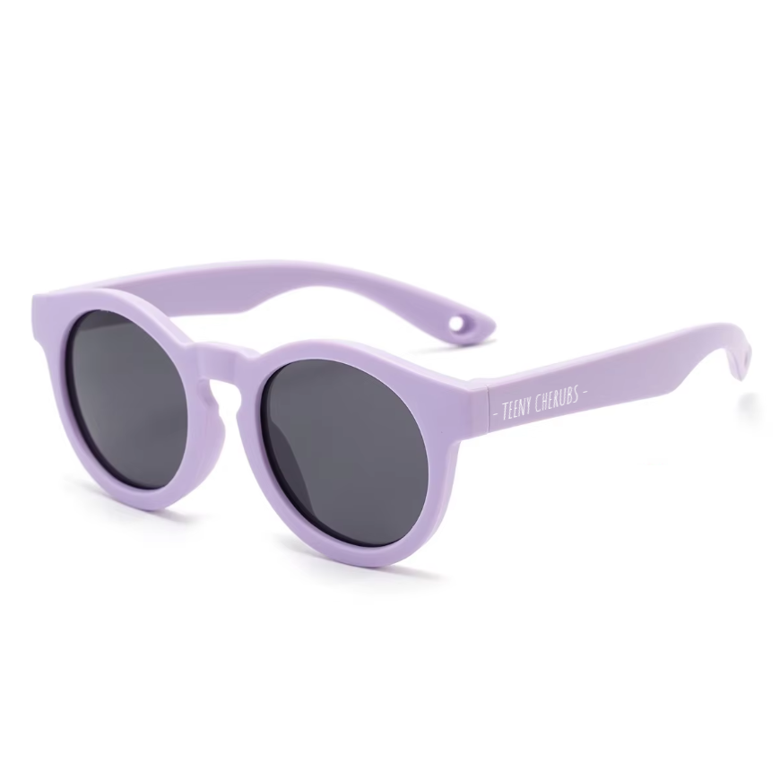 Teeny Baby Keyhole Polarized Sunglasses With Strap - Violet