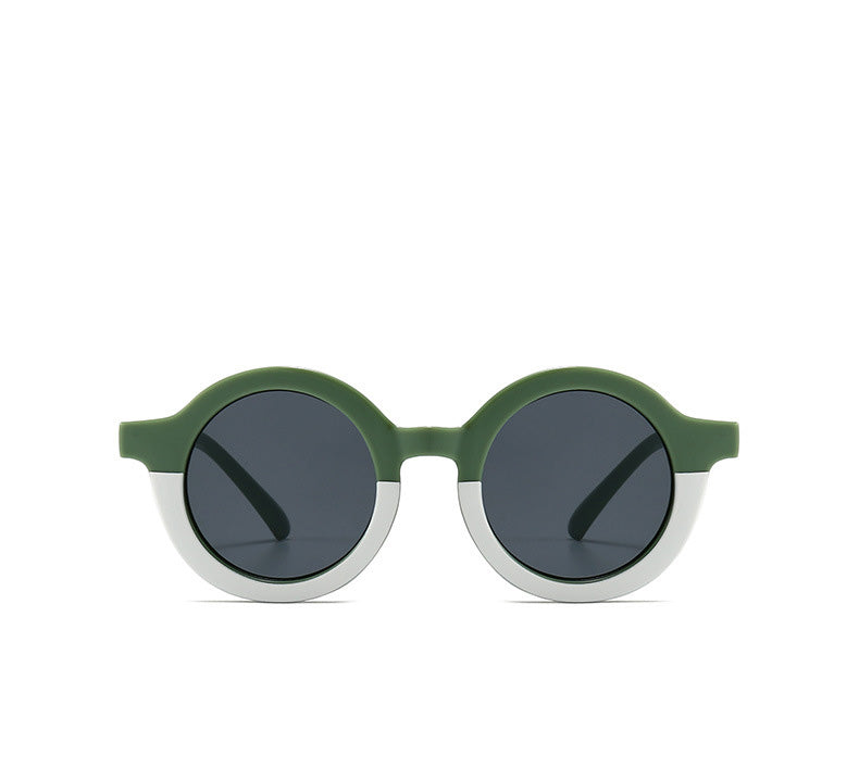Teeny Baby Toddler Round Sunglasses - Green Snow UV400 CE
