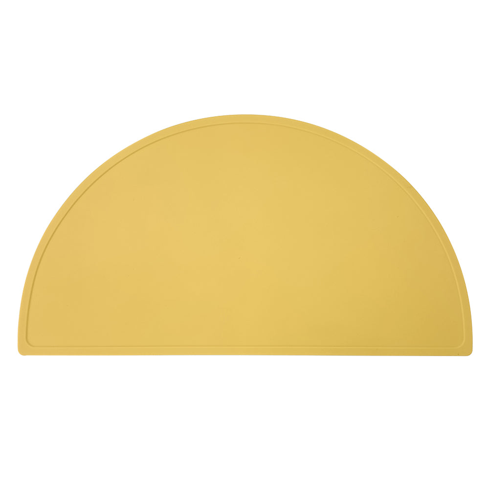 Silicone Baby Toddler Non-slip Feeding Placemat - Mustard