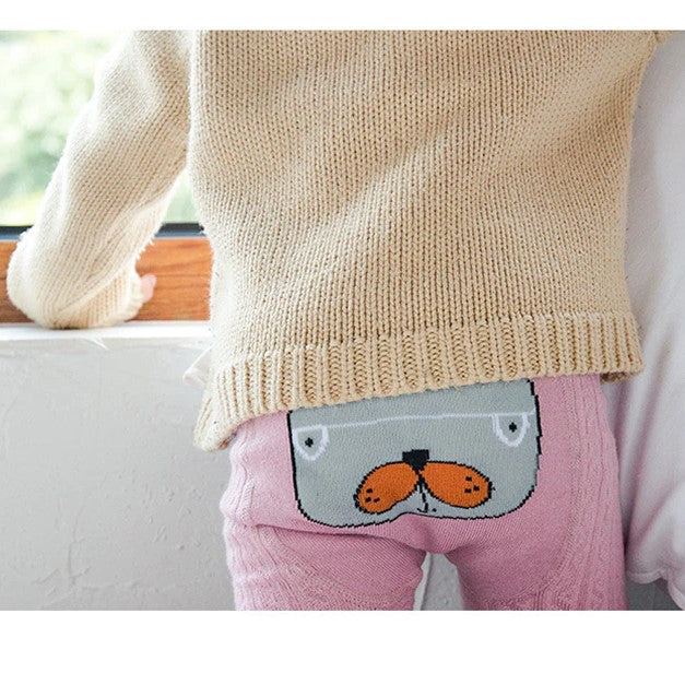 Girl Wearing Pink Bumbo Baby Toddler Cotton Tights