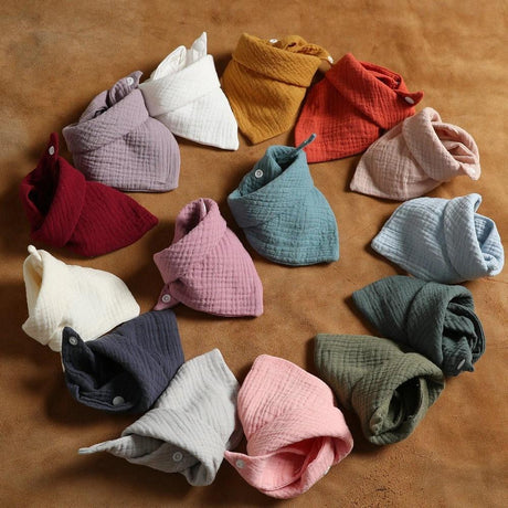View Full Muslin Cotton Bandana Bibs