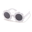 Teeny Baby Polarized Floral Sunglasses with Strap - White