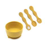 Silicone Baby Ramekin Suction Bowl Learner Set - Mustard