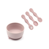 Silicone Baby Ramekin Suction Bowl Learner Set - Pale Mueve