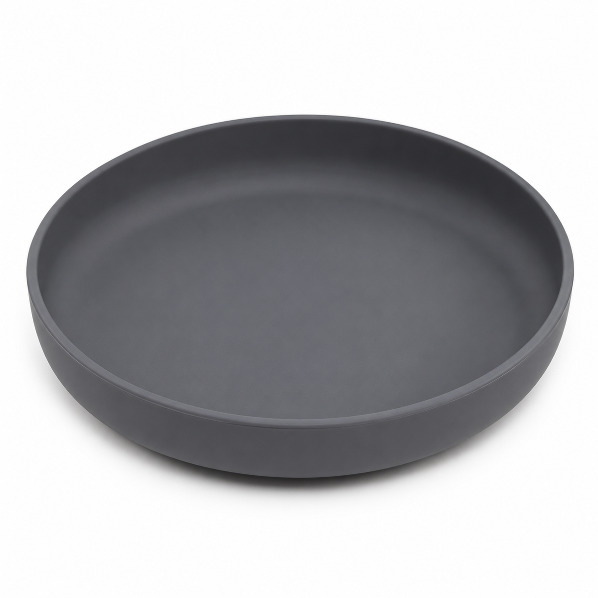 Silicone Baby Toddler Feeding Plate Standard - Dark Grey
