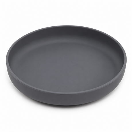 Silicone Baby Toddler Feeding Plate Standard - Dark Grey
