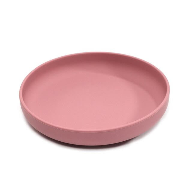 Silicone Baby Toddler Feeding Plate - Rose