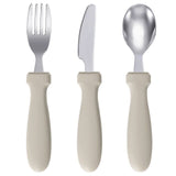 Toddler Junior Stainless Steel Cutlery Set - Beige