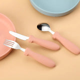 Toddler Junior Stainless Steel Cutlery Set - Muted
