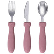 Toddler Junior Stainless Steel Cutlery Set - Powder Rose