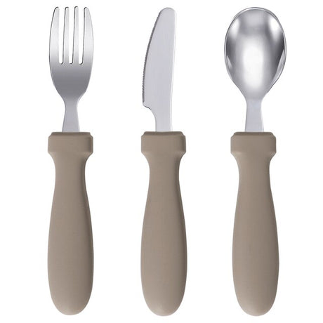 Toddler Junior Stainless Steel Cutlery Set - Sand