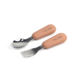 Baby Toddler Self-feeding Stainless Steel Cutlery Set - Muted