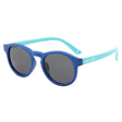 Teeny Baby Keyhole Polarized Sunglasses With Strap - Blues