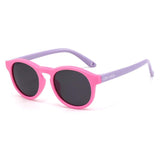 Teeny Baby Keyhole Polarized Sunglasses With Strap - Pink Purple