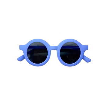 Teeny Flexible Polarized Toddler Round Sunglasses - Blue