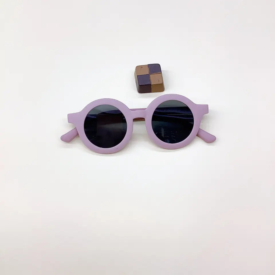 Teeny Flexible Polarized Toddler Round Sunglasses - Grape