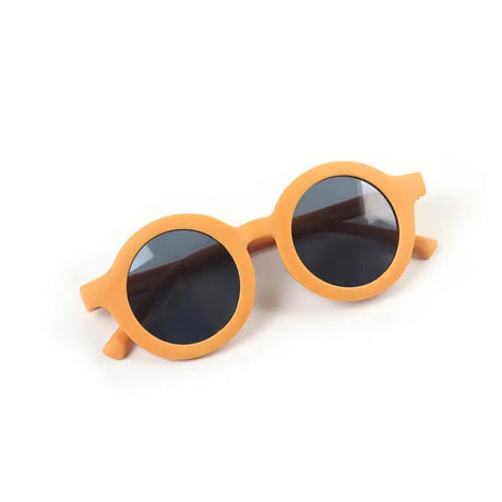 Teeny Flexible Polarized Toddler Round Sunglasses - Mustard