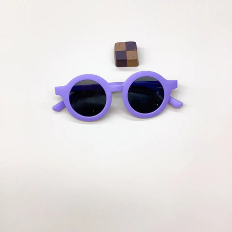 Teeny Flexible Polarized Toddler Round Sunglasses - Purple