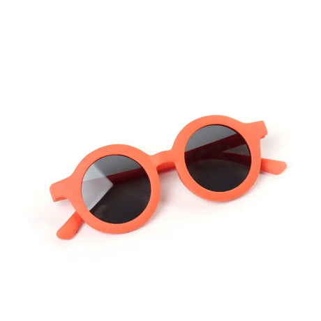 Teeny Flexible Polarized Toddler Round Sunglasses - Red