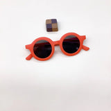 Teeny Flexible Polarized Toddler Round Sunglasses - Red