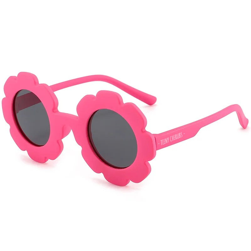 Teeny Baby Polarized Floral Sunglasses - Hot Pink