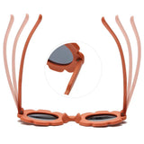 Flexible Teeny Baby Polarized Floral Sunglasses - Orange