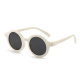 Teeny Baby Polarized Round Sunglasses With Strap - White