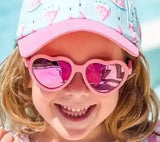 Teeny Toddler Junior Heart Polarized Sunglasses With Strap Girl Pink Reflective