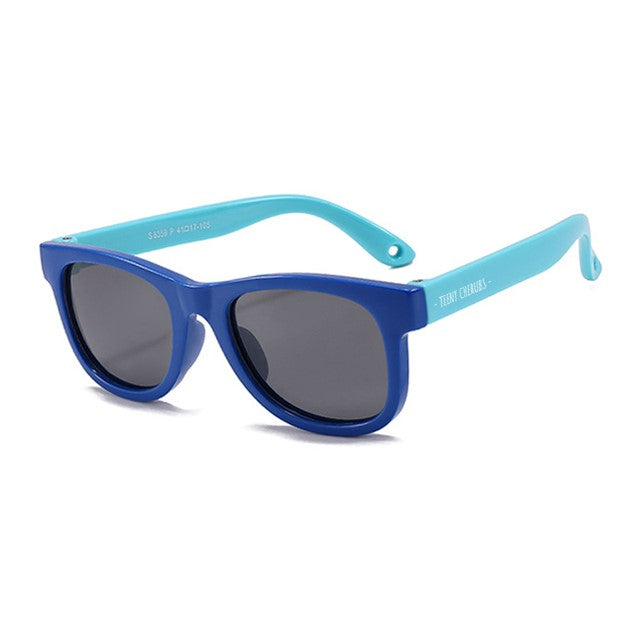 Teeny Baby Classic Wayfarer Polarized Sunglasses With Strap - Blues