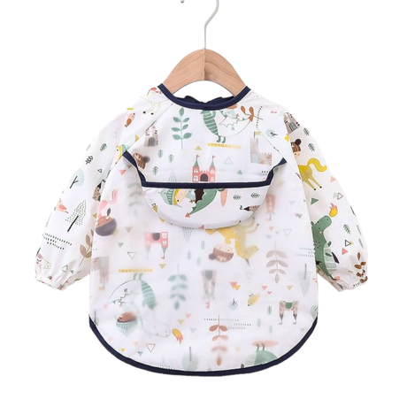 Teeny Baby Long Sleeve Apron Smock Bib - Whimsical World