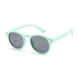 Teeny Baby Keyhole Polarized Sunglasses With Strap - Baby Blue