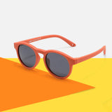Teeny Baby Keyhole Polarized Sunglasses With Strap Orange Caramel