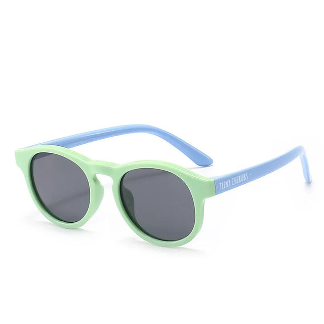 Teeny Toddler Junior Keyhole Polarized Sunglasses - Green Blue