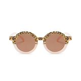 Teeny Baby Round Sunglasses - Pink Leopard