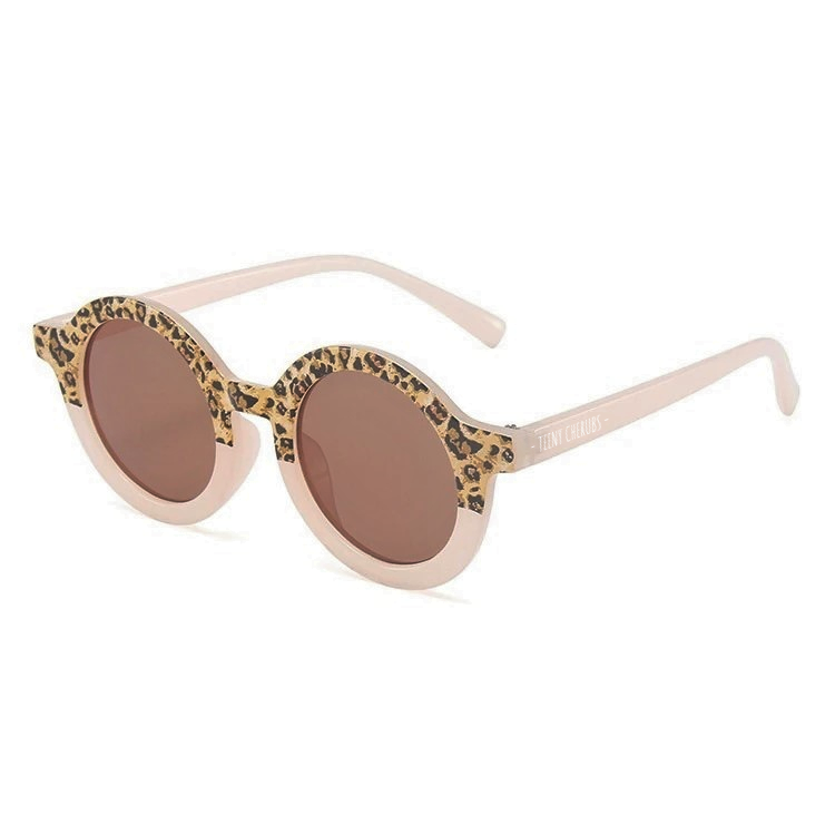Teeny Baby Round Sunglasses - Pink Leopard