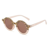 Teeny Baby Round Sunglasses - Pink Leopard
