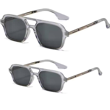 Adult Child Set (1 Adult, 1 Child) UV400 Sunglasses - Grey Pair