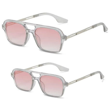Adult Child Set (1 Adult, 1 Child) UV400 Sunglasses - Pink Pair