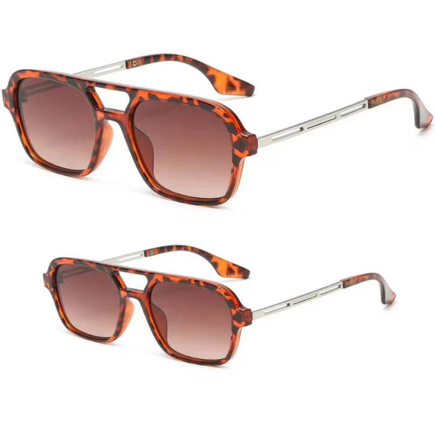 Adult Child Set (1 Adult, 1 Child) UV400 Sunglasses - Tortoiseshell Pair