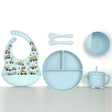 Silicone Baby Feeding Set 6pcs - Light Blue Diggers