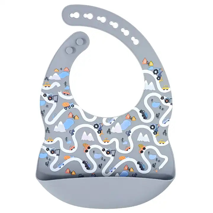 Silicone Waterproof Baby Bib - Graphite Diggers