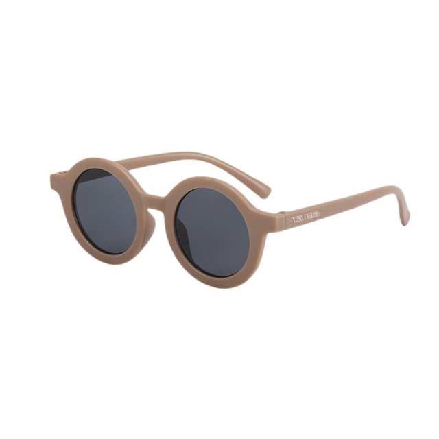 Teeny Chocolate Baby Toddler Round Sunglasses