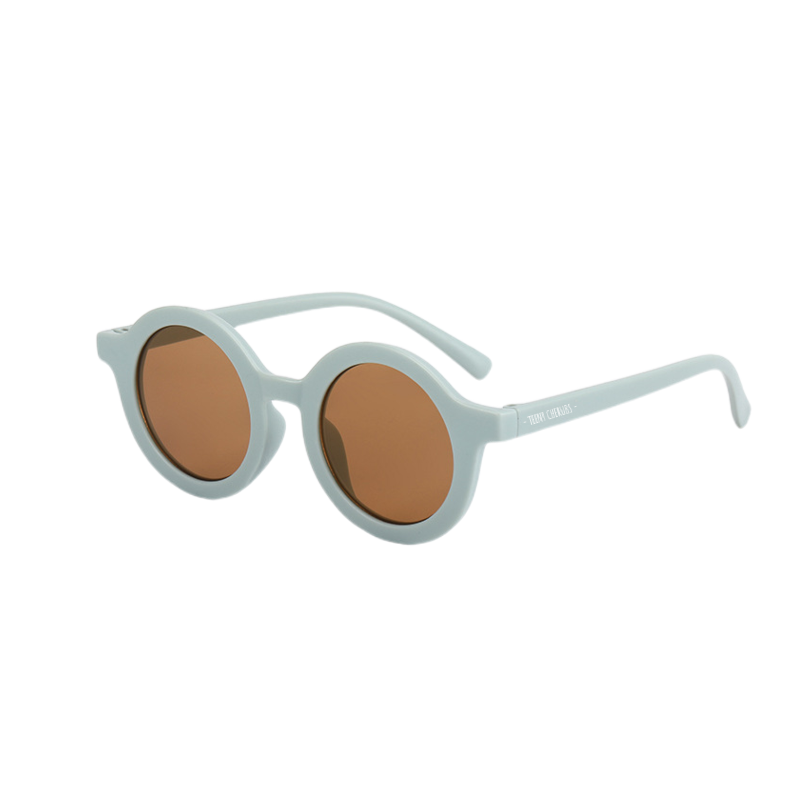 Teeny Dusty Blue Baby Toddler Round Sunglasses
