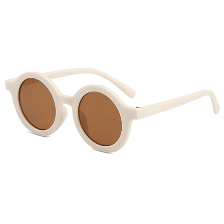 Teeny Cream Baby Toddler Round Sunglasses