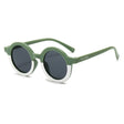 Teeny Baby Toddler Round Sunglasses - Green Snow