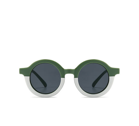 Teeny Baby Toddler Round Sunglasses - Green Snow UV400 CE