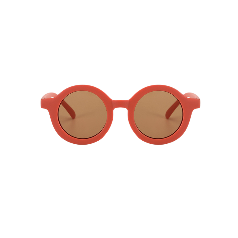 Teeny Burnt Orange Matte Baby Toddler Sunglasses Front