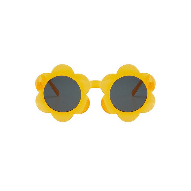 Teeny Baby Toddler Daisy Floral Sunglasses - Orange