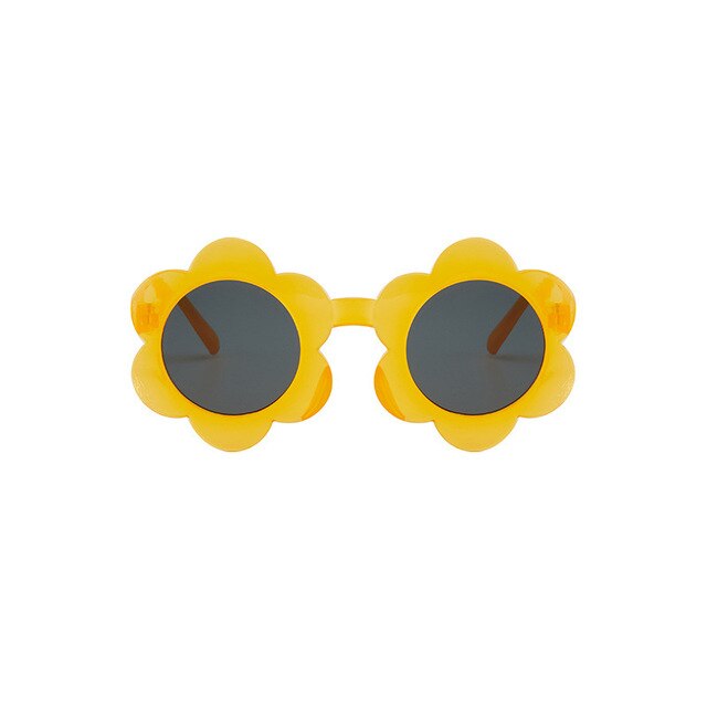 Teeny Baby Toddler Daisy Floral Sunglasses - Orange